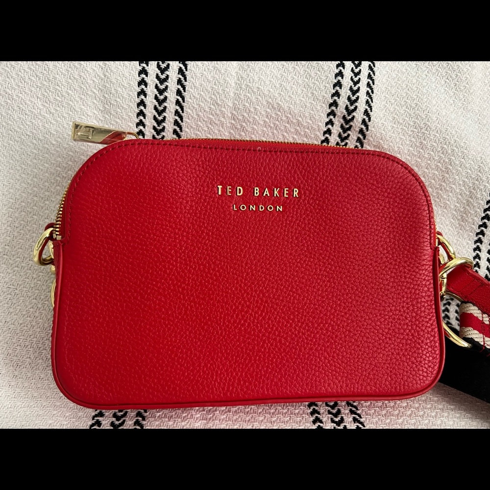 Ted baker camera bag, red, double strap, mint condition